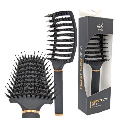 HALO BRUSH SZCZOTKA DO ROZCZESYWANIA WŁOSÓW VELVET FLOW BLACK