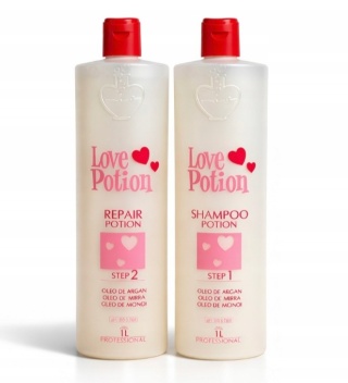 LOVE POTION ZESTAW REPAIR - SZAMPON 1000 ML + KERATYNA 1000 ML