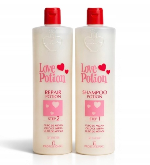 LOVE POTION ZESTAW REPAIR - SZAMPON 1000 ML + KERATYNA 1000 ML