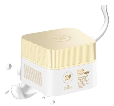 NISH LADY MILK THERAPY BUTTER CREAM MASKA DO WŁOSÓW W KREMIE Z AMONIKWASAMI 275 ML