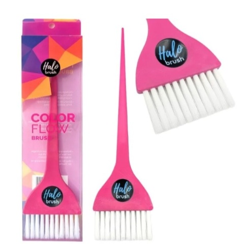 HALO BRUSH PĘDZELEK DO FARBOWANIA KOLORYZACJI WŁOSÓW SZEROKI COLOR FLOW BRUSH PINK