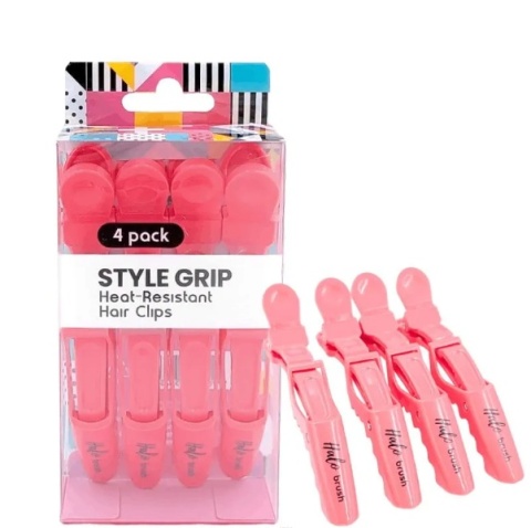 HALO BRUSH KLIPSY DO WŁOSÓW STYLE GRIP PINK HAIR CLIPS 4 SZT.