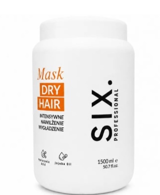 SIX PROFESSIONAL MASK DRY HAIR MASKA DO WŁOSÓW INTENSYWNE NAWILŻENIE I WYGŁADZENIE 1500 ML