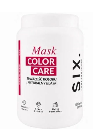 SIX PROFESSIONAL COLOR MASK COLOR CARE MASKA DO WŁOSÓW TRWAŁOŚĆ KOLORU I NATURALNY BLASK 1500 ML