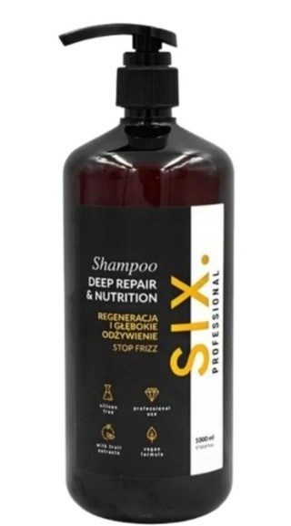 SIX. PROFESSIONAL DEEP REPAIR & NUTRITION SZAMPON DO WŁOSÓW 1000 ML