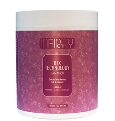 QURE INFINITY CARE BTX MASKA NAWILŻAJĄCO-REGENERUJĄCA Z KERATYNĄ, JEDWABIEM I KOLAGENEM 1000 ML