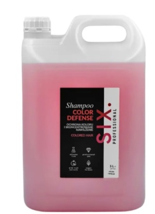 SIX PROFESSIONAL COLOR DEFENSE SZAMPON DO WŁOSÓW FARBOWANYCH OCHRONA KOLORU I NAWILŻENIE 5000 ML
