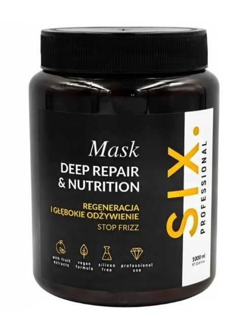 SIX PROFESSIONAL DEEP REPAIR & NUTRITION MASKA DO WŁOSÓW 1000 ML