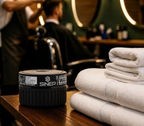 SINEP AQUA HAIR WAX S4 WOSK DO STYLIZACJI WŁOSÓW SOFT HOLD EFFECT BLACK 150 ML